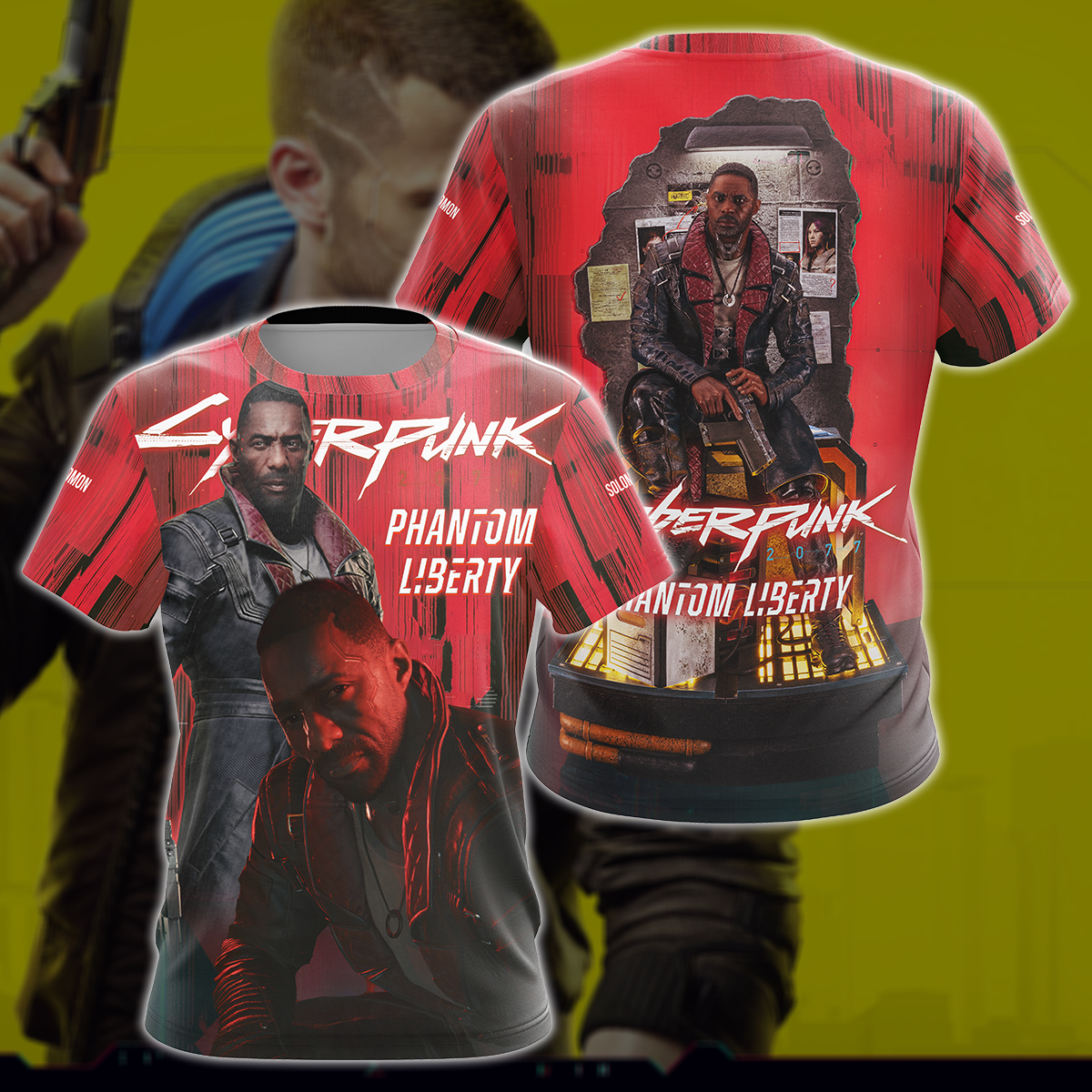 Cyberpunk 2077: Phantom Liberty Video Game All Over Printed T-shirt Tank Top Zip Hoodie Pullover Hoodie Hawaiian Shirt Beach Shorts Joggers T-shirt