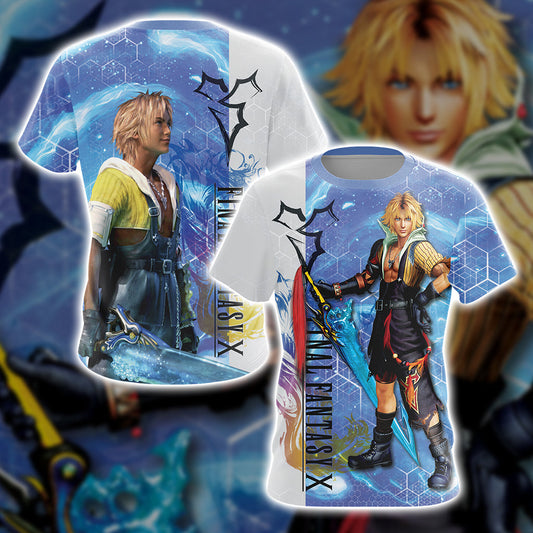 Final Fantasy X - Tidus New Unisex Zip Up Hoodie T-shirt Hoodie T-shirt