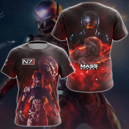 Mass Effect Video Game 3D All Over Printed T-shirt Tank Top Zip Hoodie Pullover Hoodie Hawaiian Shirt Beach Shorts Jogger T-shirt