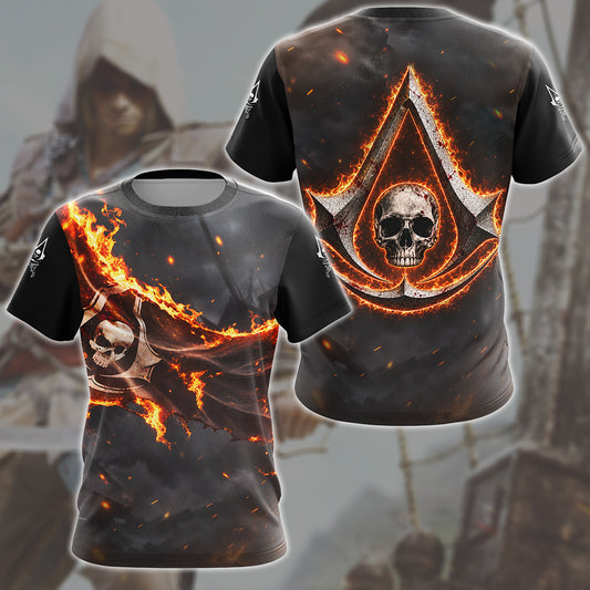 Assassin's Creed Black Flag Video Game All Over Printed T-shirt Tank Top Zip Hoodie Pullover Hoodie Hawaiian Shirt Beach Shorts Joggers T-shirt