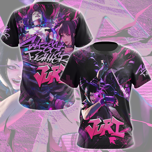 Street Fighter 6 Juri Video Game All Over Printed T-shirt Tank Top Zip Hoodie Pullover Hoodie Hawaiian Shirt Beach Shorts Joggers T-shirt