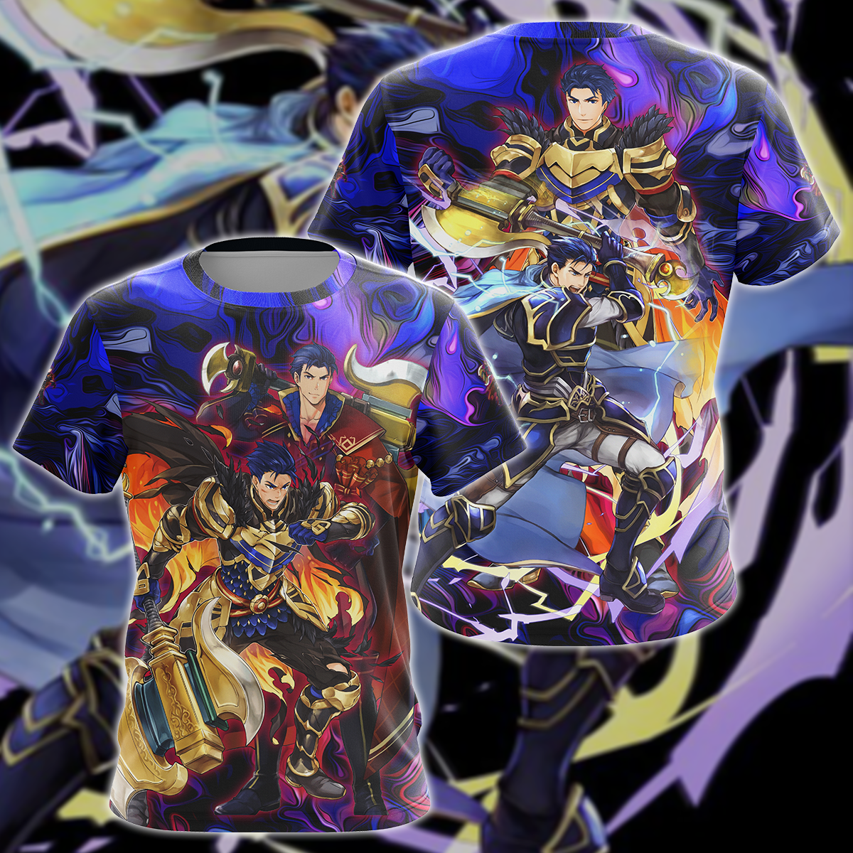 Fire Emblem Hector Video Game 3D All Over Print T-shirt Tank Top Zip Hoodie Pullover Hoodie Hawaiian Shirt Beach Shorts Jogger T-shirt