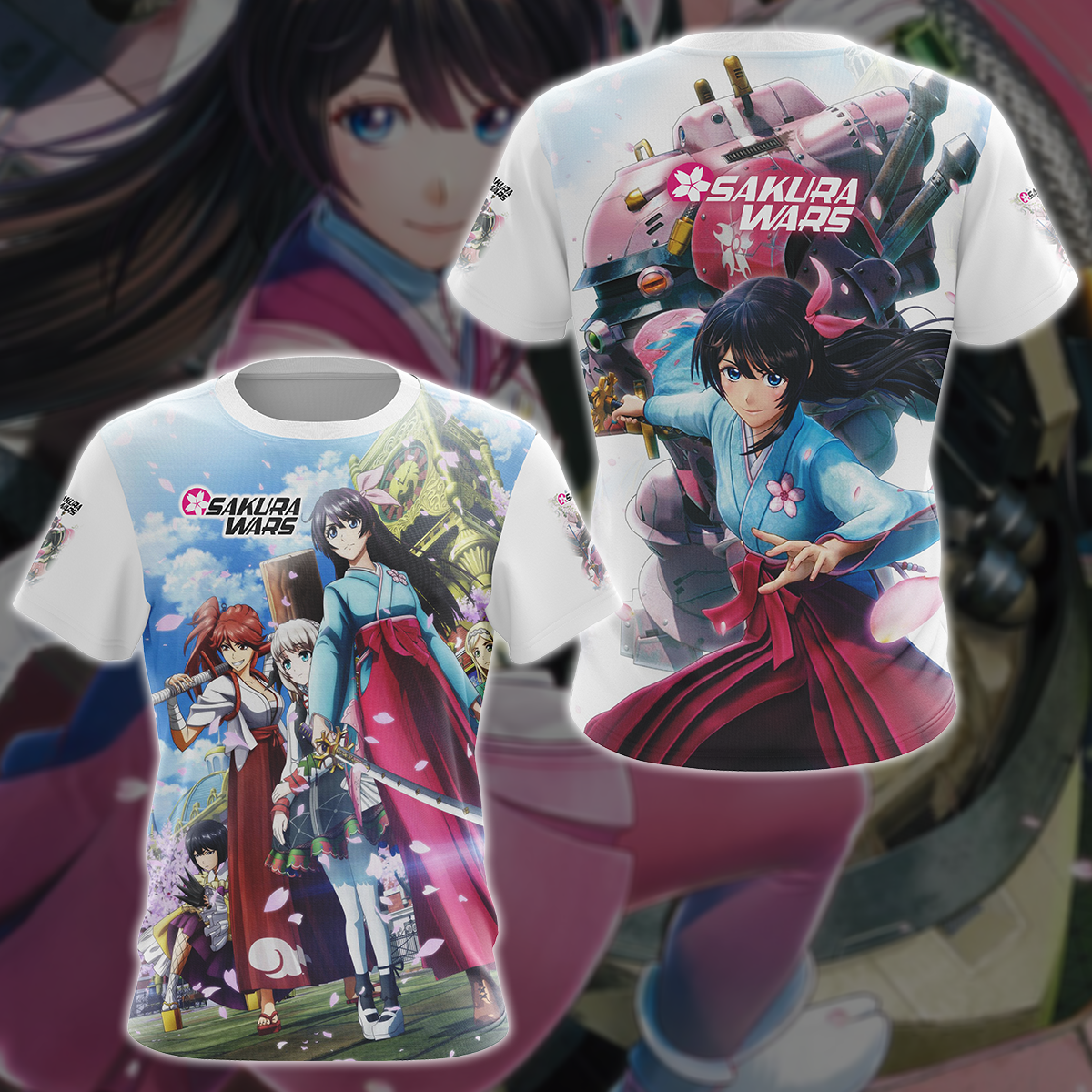 Sakura Wars Video Game 3D All Over Printed T-shirt Tank Top Zip Hoodie Pullover Hoodie Hawaiian Shirt Beach Shorts Jogger T-shirt