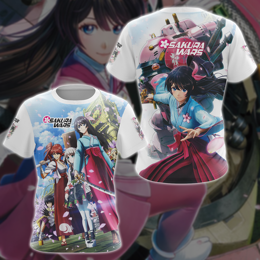 Sakura Wars Video Game 3D All Over Printed T-shirt Tank Top Zip Hoodie Pullover Hoodie Hawaiian Shirt Beach Shorts Jogger T-shirt