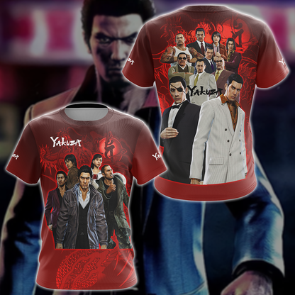 Yakuza Video Game 3D All Over Printed T-shirt Tank Top Zip Hoodie Pullover Hoodie Hawaiian Shirt Beach Shorts Jogger T-shirt