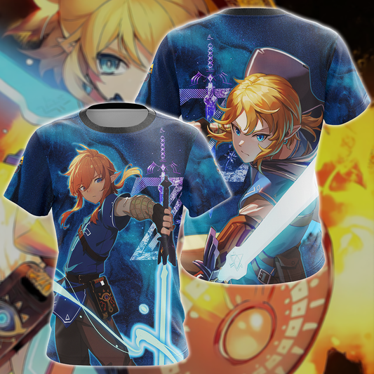 Link Legend of Zelda Video Game 3D All Over Print T-shirt Tank Top Zip Hoodie Pullover Hoodie Hawaiian Shirt Beach Shorts Jogger T-shirt