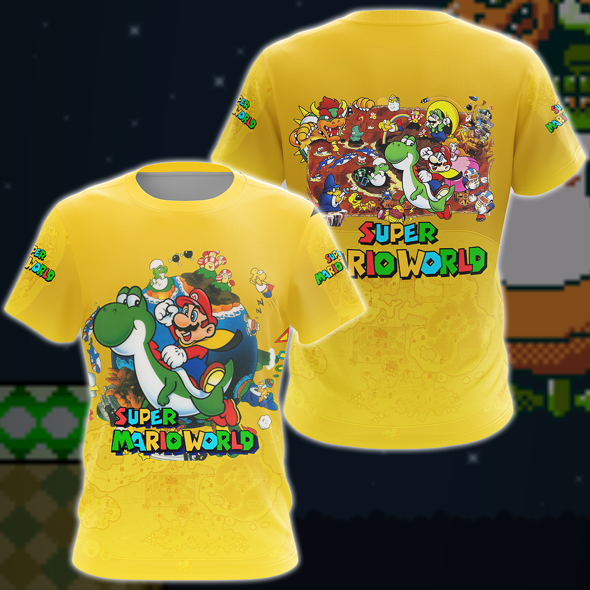 Super Mario World Video Game 3D All Over Printed T-shirt Tank Top Zip Hoodie Pullover Hoodie Hawaiian Shirt Beach Shorts Joggers T-shirt