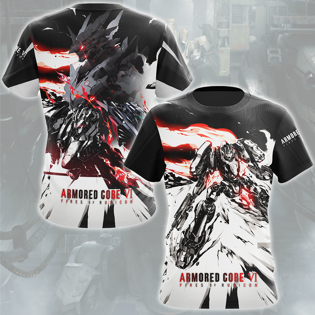 Armored Core VI: Fires of Rubicon Video Game All Over Printed T-shirt Tank Top Zip Hoodie Pullover Hoodie Hawaiian Shirt Beach Shorts Joggers T-shirt S 