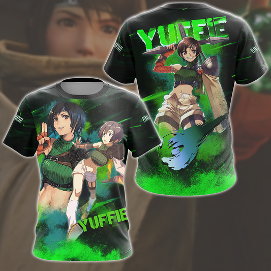 Final Fantasy VII Rebirth Yuffie Kisaragi Video Game All Over Printed T-shirt Tank Top Zip Hoodie Pullover Hoodie Hawaiian Shirt Beach Shorts Joggers T-shirt