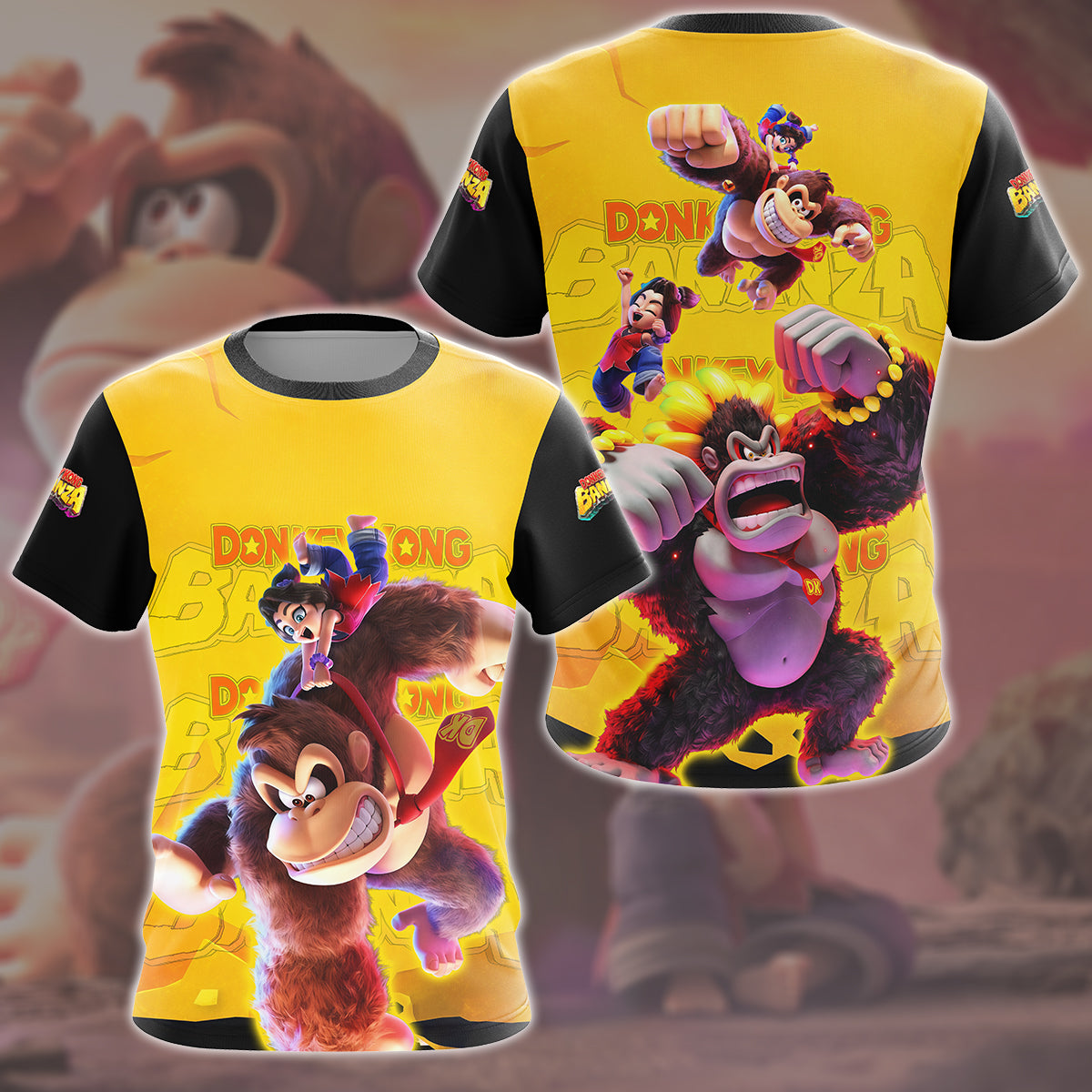 Donkey Kong Bananza Video Game All Over Printed T-shirt Tank Top Zip Hoodie Pullover Hoodie Hawaiian Shirt Beach Shorts Joggers T-shirt