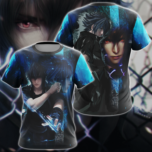 Final Fantasy XV Noctis Lucis Video Game 3D All Over Print T-shirt Tank Top Zip Hoodie Pullover Hoodie Hawaiian Shirt Beach Shorts Jogger T-shirt
