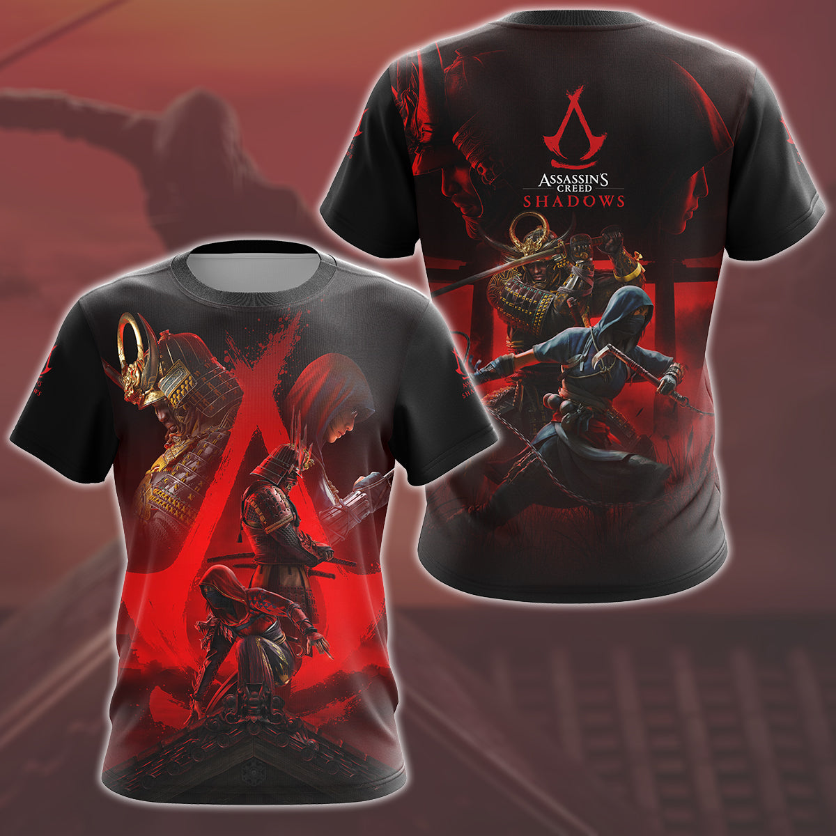 Assassin's Creed Shadows Video Game All Over Printed T-shirt Tank Top Zip Hoodie Pullover Hoodie Hawaiian Shirt Beach Shorts Joggers T-shirt