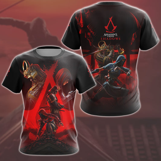 Assassin's Creed Shadows Video Game All Over Printed T-shirt Tank Top Zip Hoodie Pullover Hoodie Hawaiian Shirt Beach Shorts Joggers T-shirt
