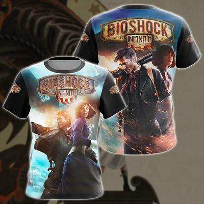 Bioshock Infinite Video Game All Over Printed T-shirt Tank Top Zip Hoodie Pullover Hoodie Hawaiian Shirt Beach Shorts Joggers T-shirt