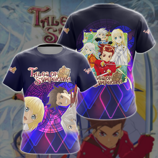 Tales of Symphonia Video Game All-Over T-shirt Hoodie Tank Top Hawaiian Shirt Beach Shorts Joggers T-shirt