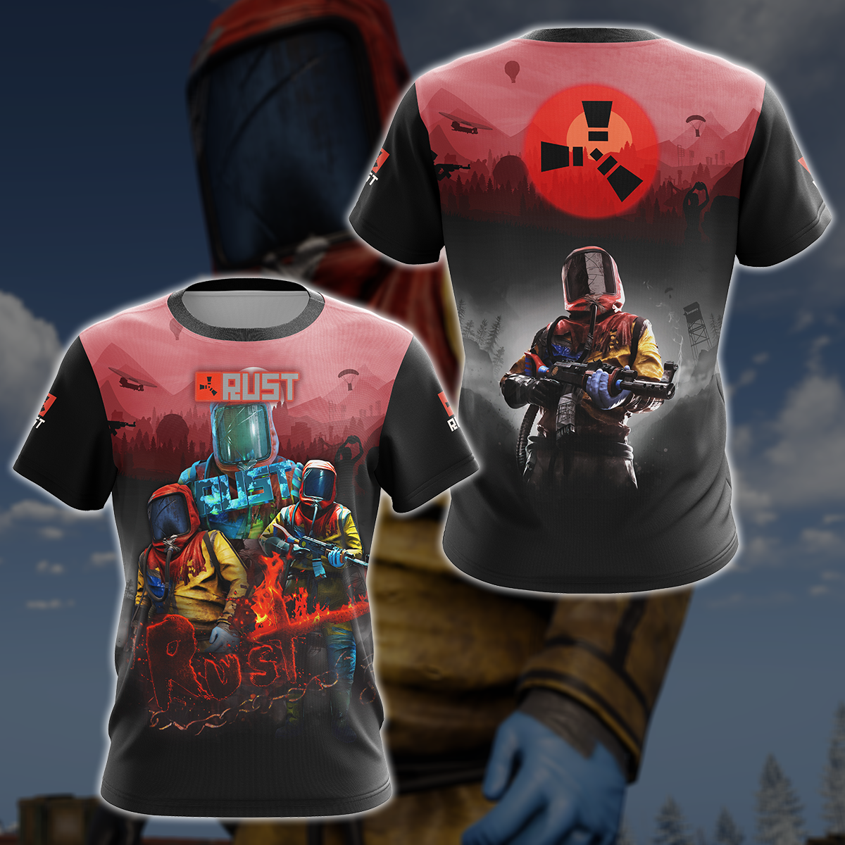 Rust Video Game 3D All Over Printed T-shirt Tank Top Zip Hoodie Pullover Hoodie Hawaiian Shirt Beach Shorts Jogger T-shirt