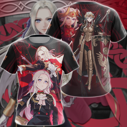 Fire Emblem Edelgard Video Game 3D All Over Print T-shirt Tank Top Zip Hoodie Pullover Hoodie Hawaiian Shirt Beach Shorts Jogger T-shirt