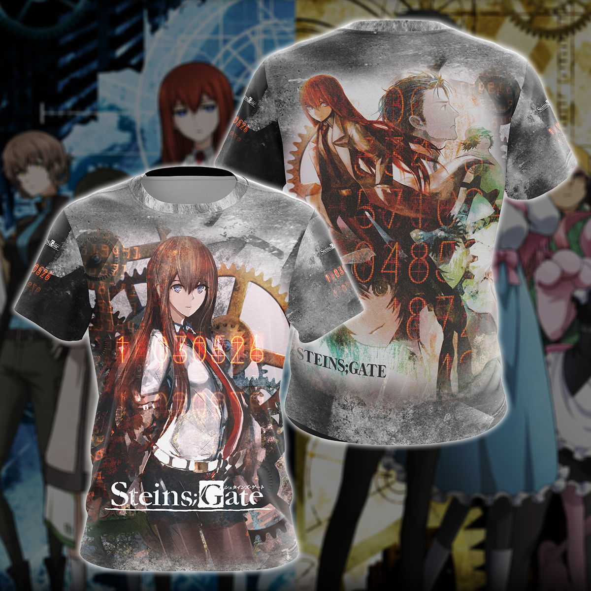 Steins;Gate Anime All-Over T-shirt Hoodie Tank Top Hawaiian Shirt Beach Shorts Joggers T-shirt S 