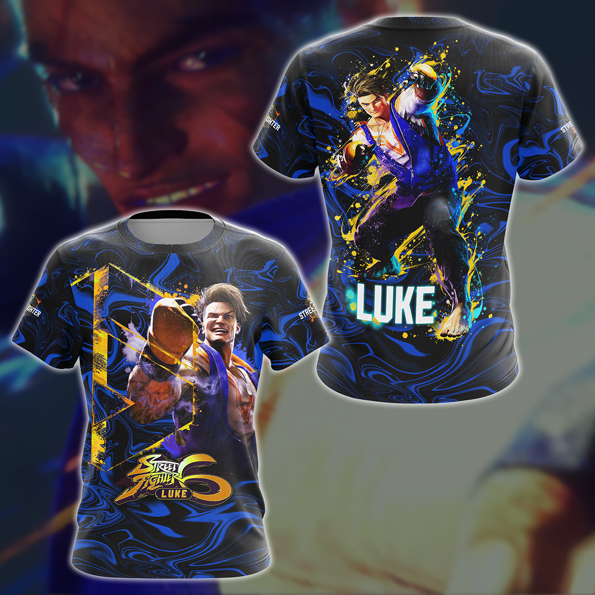 Street Fighter 6 Luke Video Game 3D All Over Printed T-shirt Tank Top Zip Hoodie Pullover Hoodie Hawaiian Shirt Beach Shorts Jogger T-shirt