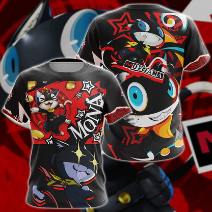 Persona 5 Strikers Morgana Video Game 3D All Over Print T-shirt Tank Top Zip Hoodie Pullover Hoodie Hawaiian Shirt Beach Shorts Jogger T-shirt