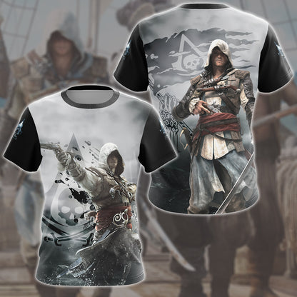 Assassin's Creed Black Flag Video Game All Over Printed T-shirt Tank Top Zip Hoodie Pullover Hoodie Hawaiian Shirt Beach Shorts Joggers T-shirt