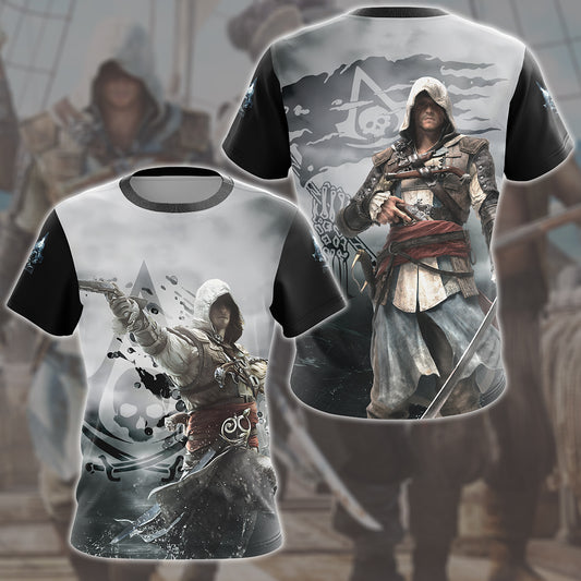 Assassin's Creed Black Flag Video Game All Over Printed T-shirt Tank Top Zip Hoodie Pullover Hoodie Hawaiian Shirt Beach Shorts Joggers T-shirt