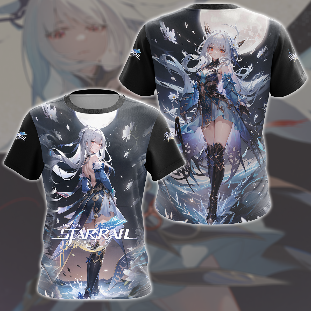 Honkai: Star Rail Jingliu Video Game All Over Printed T-shirt Tank Top Zip Hoodie Pullover Hoodie Hawaiian Shirt Beach Shorts Joggers T-shirt