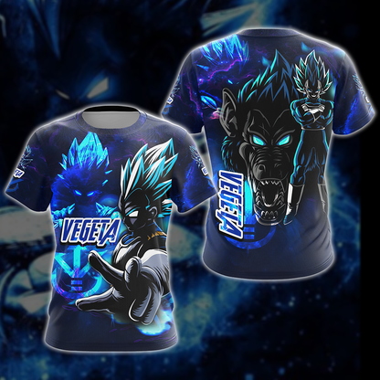 Dragon Ball Vegeta All Over Print T-shirt Tank Top Zip Hoodie Pullover Hoodie Hawaiian Shirt T-shirt