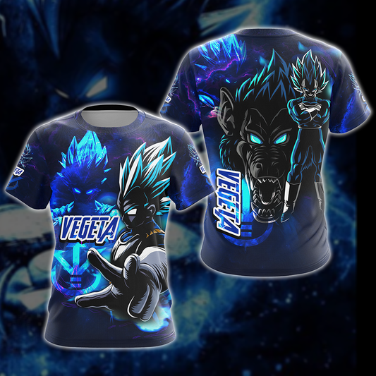 Dragon Ball Vegeta All Over Print T-shirt Tank Top Zip Hoodie Pullover Hoodie Hawaiian Shirt T-shirt