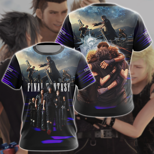 Final Fantasy XV Video Game 3D All Over Print T-shirt Tank Top Zip Hoodie Pullover Hoodie Hawaiian Shirt Beach Shorts Jogger T-shirt