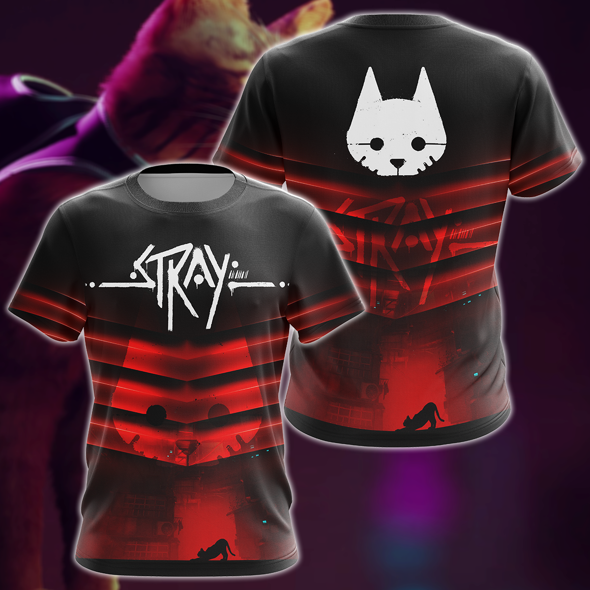Stray Video Game 3D All Over Print T-shirt Tank Top Zip Hoodie Pullover Hoodie Hawaiian Shirt Beach Shorts Jogger T-shirt