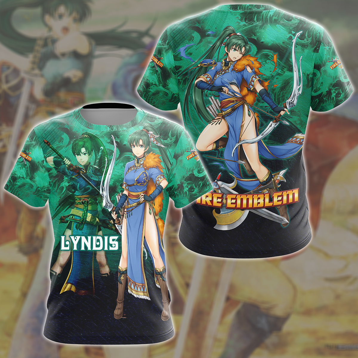 Fire Emblem Blazing Sword Lyndis Video Game All Over Printed T-shirt Tank Top Zip Hoodie Pullover Hoodie Hawaiian Shirt Beach Shorts Joggers T-shirt S 