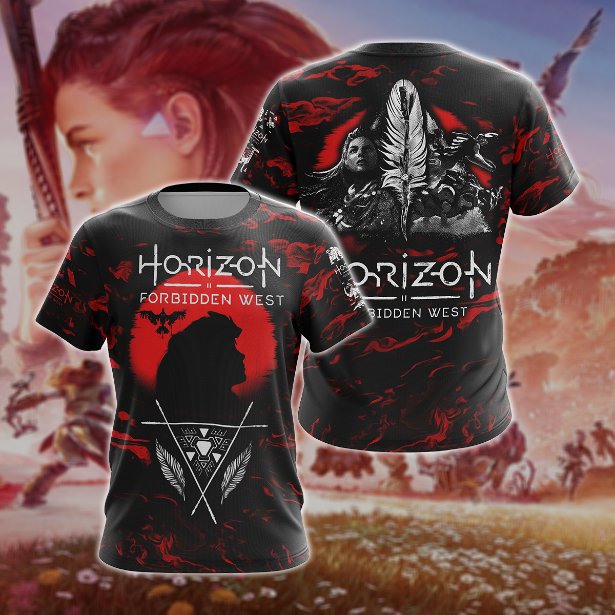 Horizon Forbidden West 3D All Over Print T-shirt Tank Top Zip Hoodie Pullover Hoodie Hawaiian Shirt Beach Shorts Jogger T-shirt