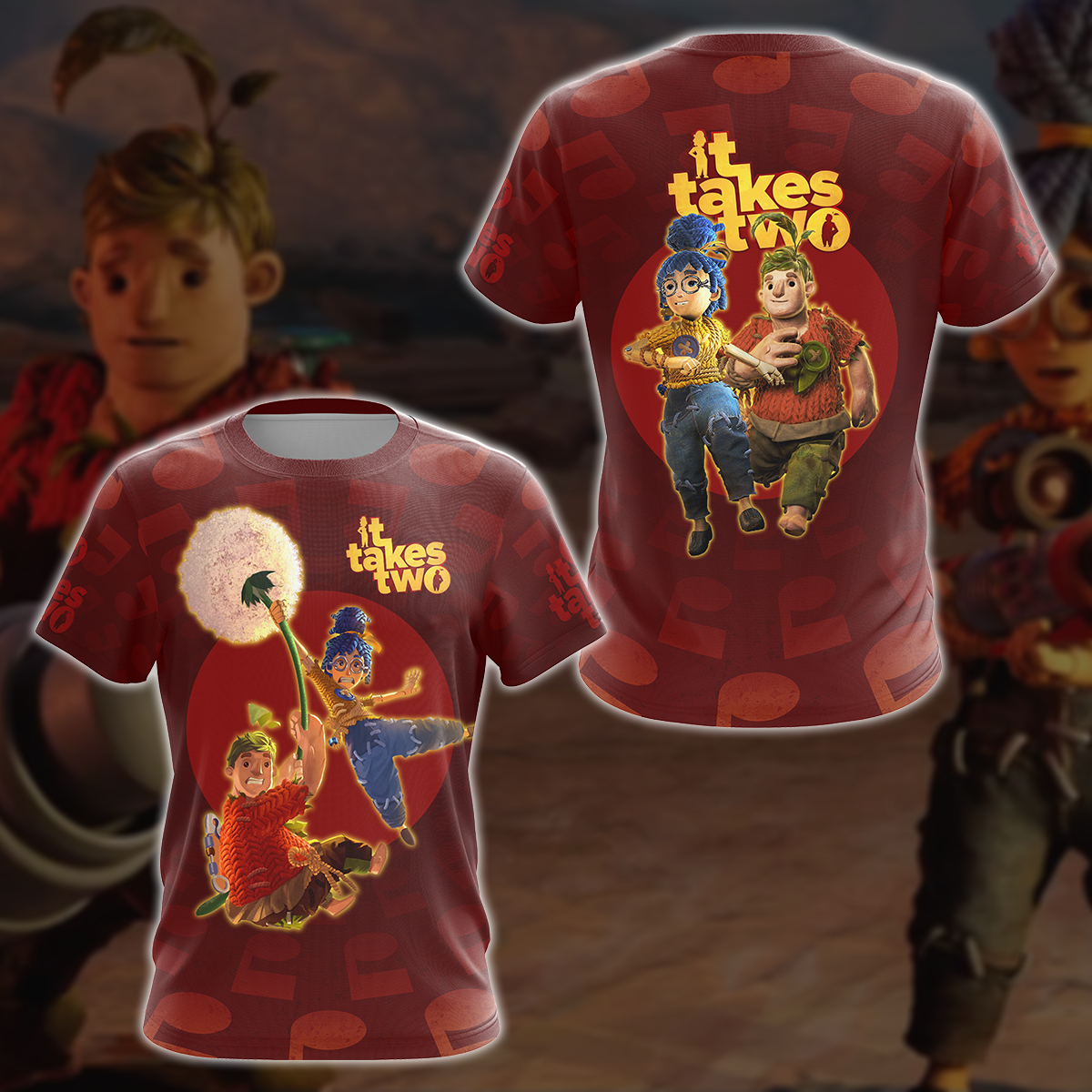 It Takes Two Video Game 3D All Over Printed T-shirt Tank Top Zip Hoodie Pullover Hoodie Hawaiian Shirt Beach Shorts Jogger T-shirt