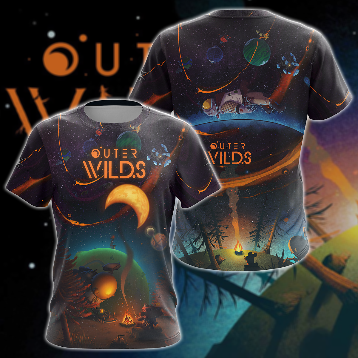 Outer Wilds Video Game 3D All Over Print T-shirt Tank Top Zip Hoodie Pullover Hoodie Hawaiian Shirt Beach Shorts Jogger T-shirt