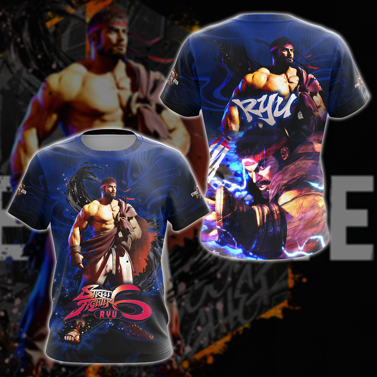 Street Fighter 6 Ryu Video Game 3D All Over Printed T-shirt Tank Top Zip Hoodie Pullover Hoodie Hawaiian Shirt Beach Shorts Jogger T-shirt