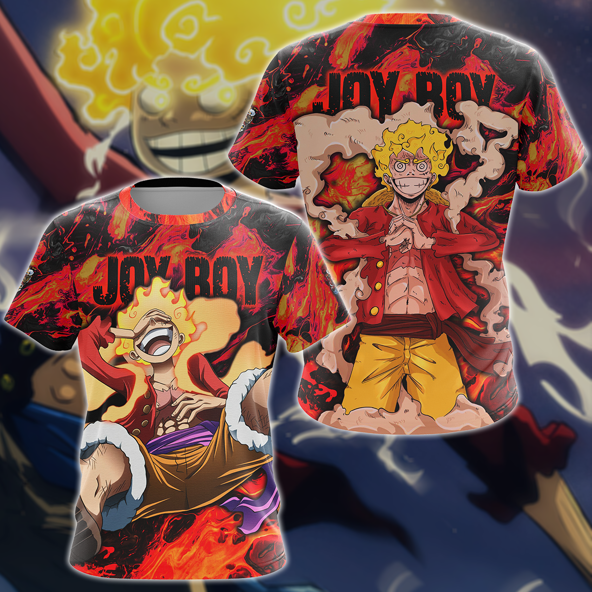 One Piece Joy boy Luffy  Anime Manga 3D All Over Print T-shirt Tank Top Zip Hoodie Pullover Hoodie Hawaiian Shirt Beach Shorts Jogger T-shirt S 