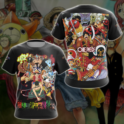 One Piece Straw Hat Pirates Anime Manga 3D All Over Print T-shirt Tank Top Zip Hoodie Pullover Hoodie Hawaiian Shirt Beach Shorts Jogger T-shirt