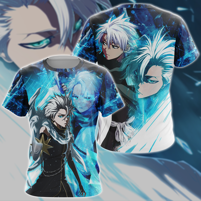 Bleach Toshiro Hitsugaya Anime Manga 3D All Over Print T-shirt Tank Top Zip Hoodie Pullover Hoodie Hawaiian Shirt Beach Shorts Jogger T-shirt
