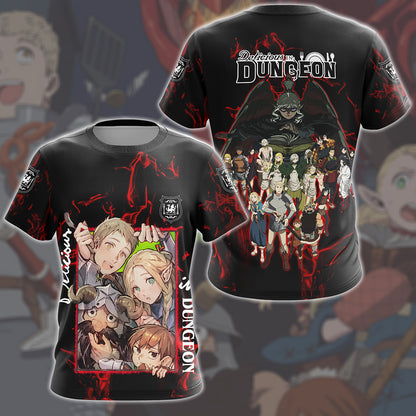 Delicious in Dungeon Anime Manga All Over Printed T-shirt Tank Top Zip Hoodie Pullover Hoodie Hawaiian Shirt Beach Shorts Joggers T-shirt