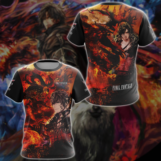 Final Fantasy XVI Video Game 3D All Over Printed T-shirt Tank Top Zip Hoodie Pullover Hoodie Hawaiian Shirt Beach Shorts Jogger T-shirt