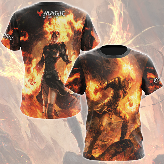 Magic: The Gathering Chandra Nalaar Video Game All Over Printed T-shirt Tank Top Zip Hoodie Pullover Hoodie Hawaiian Shirt Beach Shorts Joggers T-shirt S 