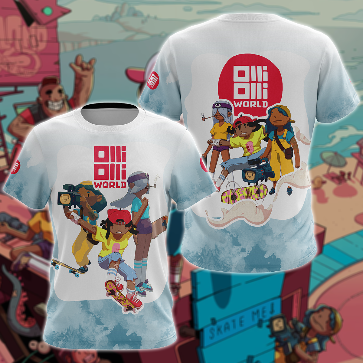 OlliOlli World 3D All Over Print T-shirt Tank Top Zip Hoodie Pullover Hoodie Hawaiian Shirt Beach Shorts Jogger T-shirt