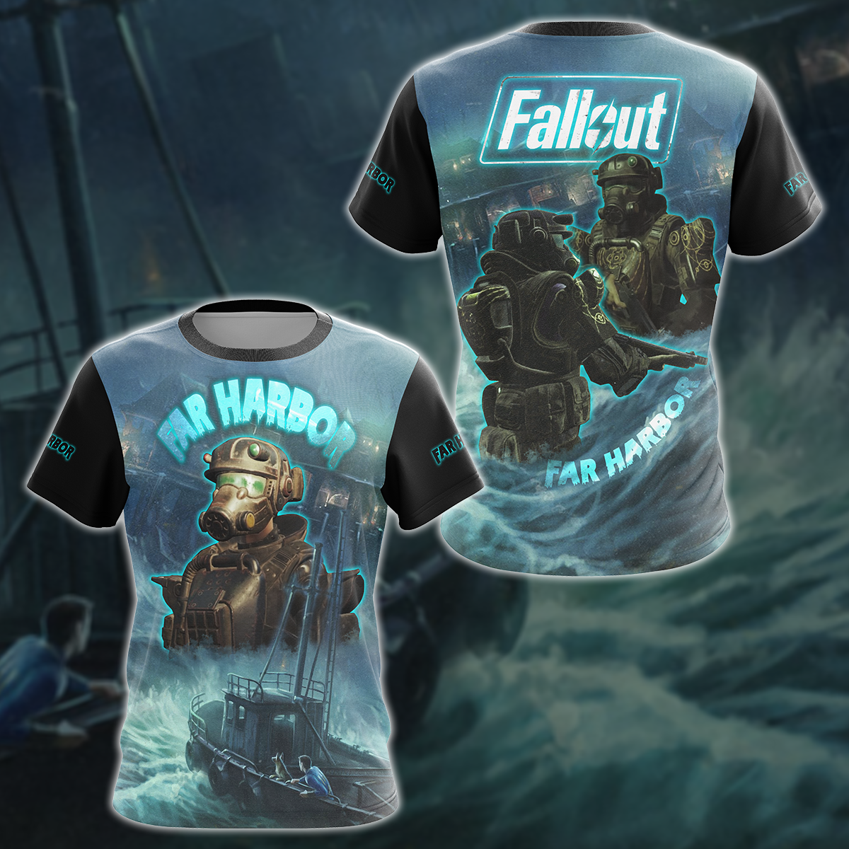 Fallout 4: Far Harbour Video Game 3D All Over Printed T-shirt Tank Top Zip Hoodie Pullover Hoodie Hawaiian Shirt Beach Shorts Jogger T-shirt