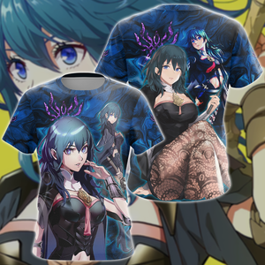 Fire Emblem Byleth Video Game 3D All Over Print T-shirt Tank Top Zip Hoodie Pullover Hoodie Hawaiian Shirt Beach Shorts Jogger T-shirt S 