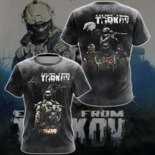 Escape From Tarkov Video Game 3D All Over Printed T-shirt Tank Top Zip Hoodie Pullover Hoodie Hawaiian Shirt Beach Shorts Jogger T-shirt