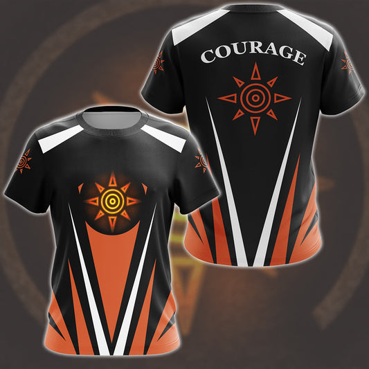 Digimon Crest Of Courage Video Game All Over Printed T-shirt Tank Top Zip Hoodie Pullover Hoodie Hawaiian Shirt Beach Shorts Joggers T-shirt