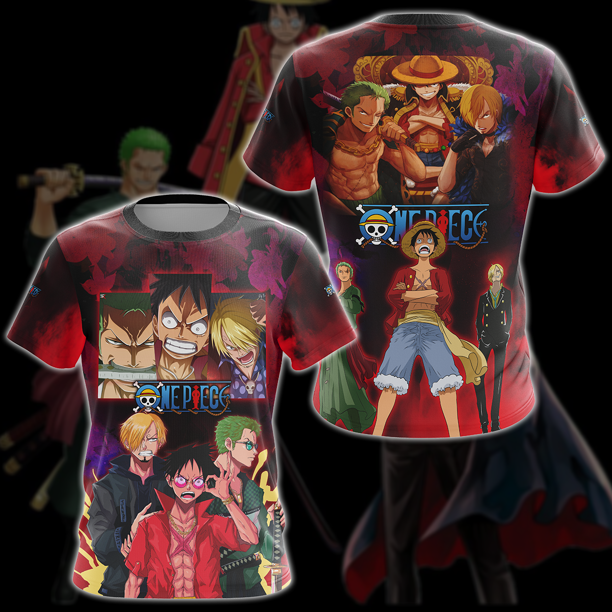 One Piece Luffy Sanji Zoro Anime Manga 3D All Over Print T-shirt Tank Top Zip Hoodie Pullover Hoodie Hawaiian Shirt Beach Shorts Jogger T-shirt