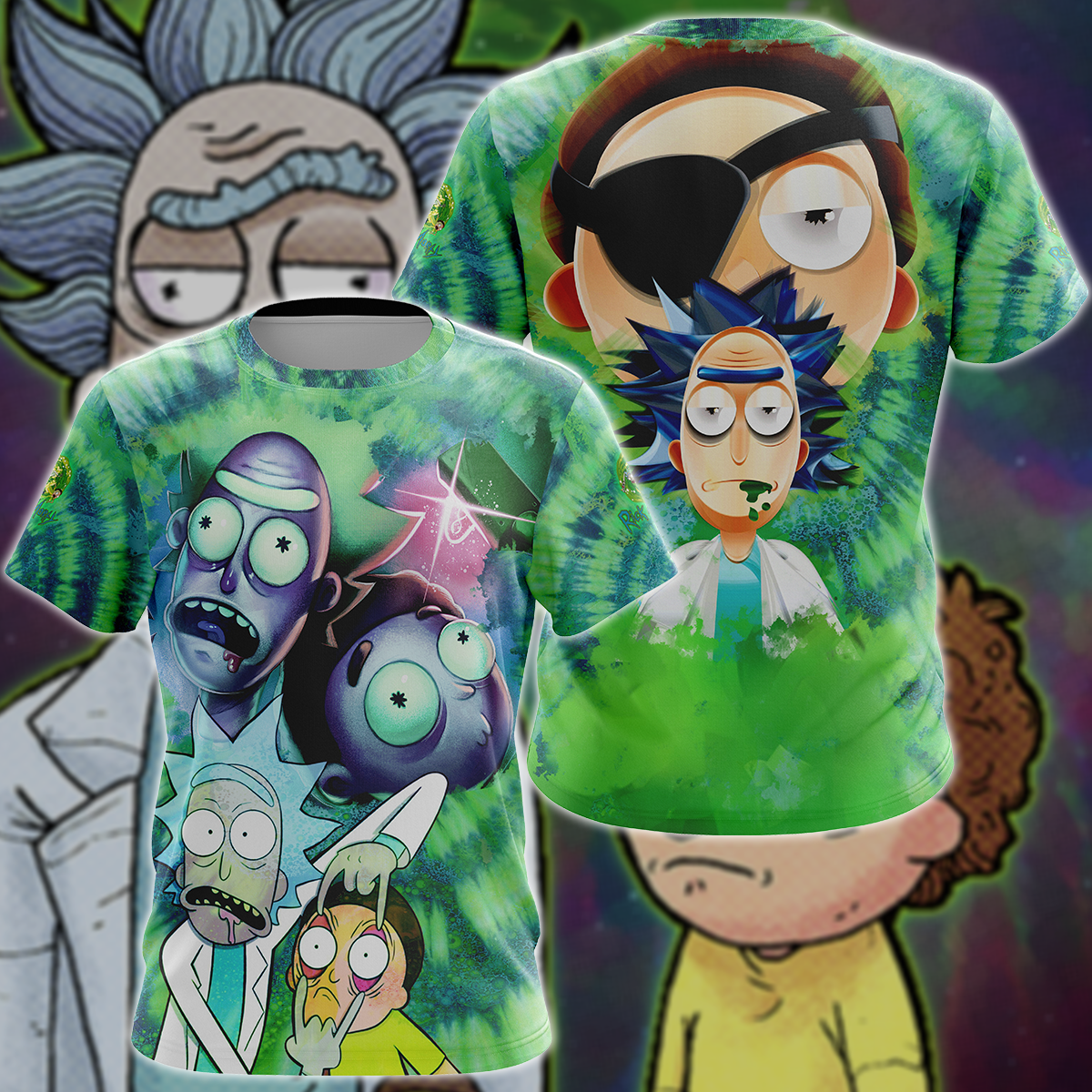 Rick and Morty 3D All Over Print T-shirt Tank Top Zip Hoodie Pullover Hoodie Hawaiian Shirt Beach Shorts Jogger T-shirt