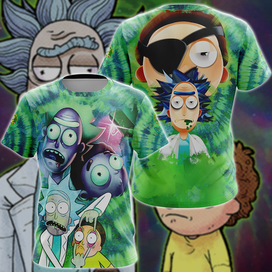 Rick and Morty 3D All Over Print T-shirt Tank Top Zip Hoodie Pullover Hoodie Hawaiian Shirt Beach Shorts Jogger T-shirt